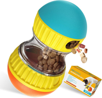 BSISUERM Dog Puzzle Toy Adjustable Treat Dispensing Ball Food Dispenser Tough Slow Feeder Puppy Enrichment Training Toy Pet Interactive Chase Toys for Small Medium Large Dogs to Keep Them Busy, Green10