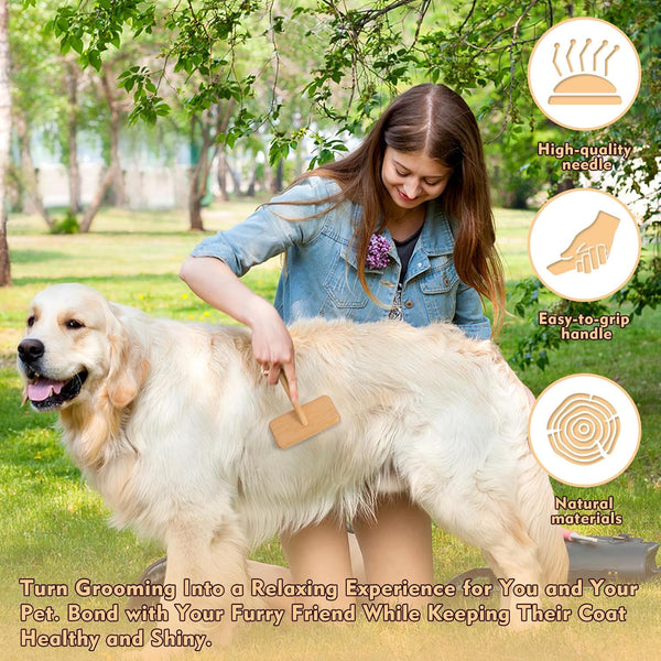 Slicker Brush for Dogs & Cats, Dog & Cat Brush for Shedding & Grooming | Deshedding Tool, Loose Fur Removal, Undercoat Removal, Gentle Coated Tips, Air-Cushion Pad, Long & Short Hair Pet, Detangling6