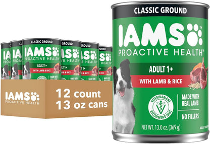 IAMS Proactive Health Ground Wet Dog Food, Chicken, 13 Oz, 12 Pack | Made with Real Chicken, Omega-6 for Skin & Coat, No Fillers or Artificial Flavors, 100% Complete & Balanced Adult Maintenance15