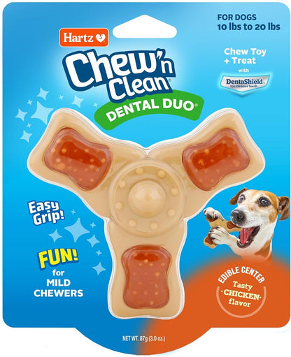 Hartz Chew ‘N Clean Chew Toy and Treat in One Chicken Flavored Tri-Point Dog Toy, Small10