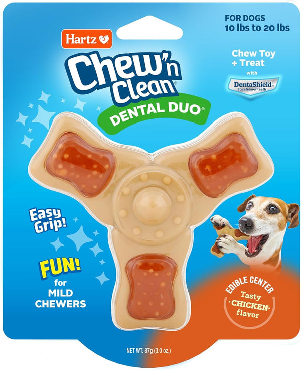 Hartz Chew ‘N Clean Chew Toy and Treat in One Chicken Flavored Tri-Point Dog Toy, Small10