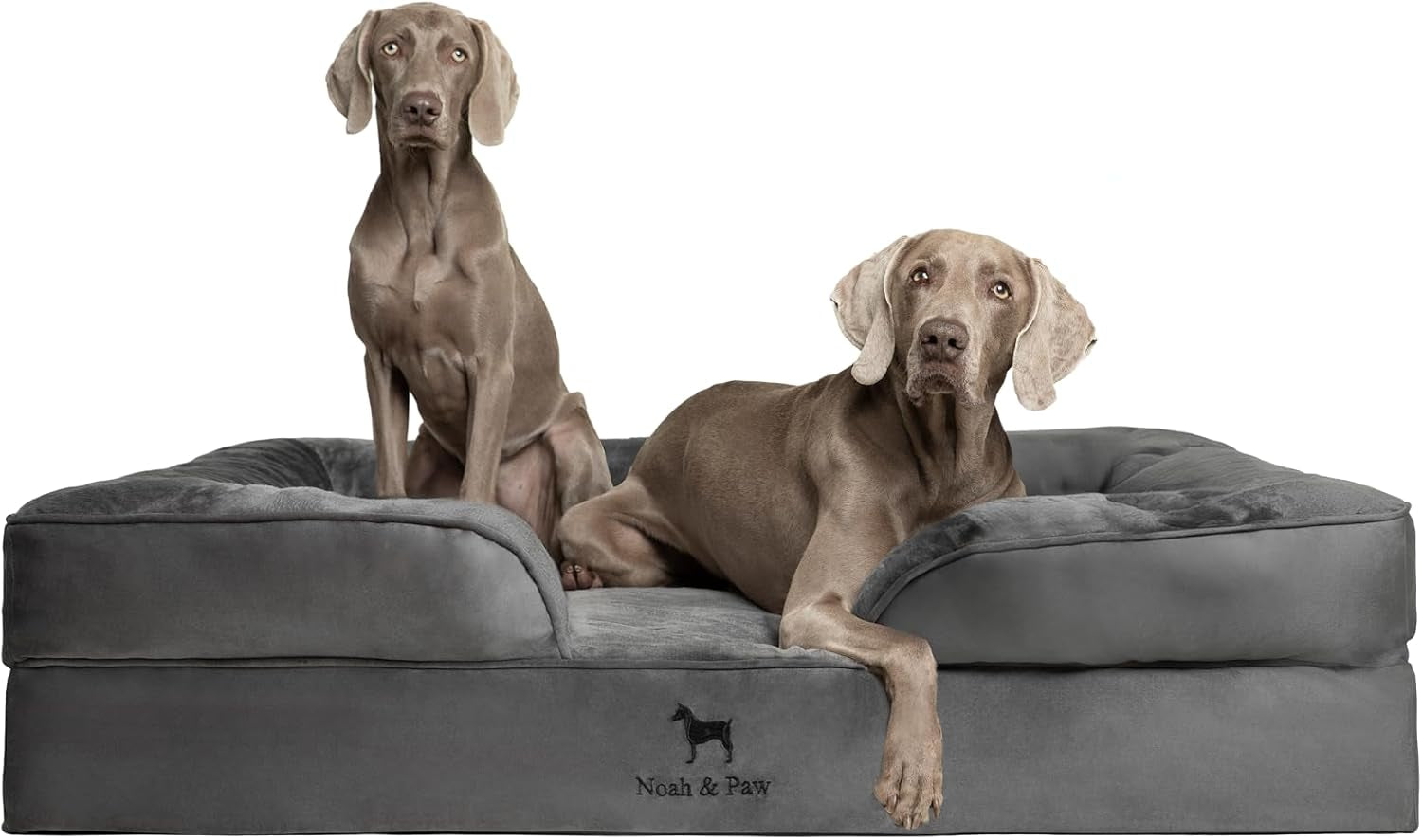 noah-paw-large-dog-bed-35x25x11-inch-orthopedic-dog-beds-eggshell-memory-foam-infused-with-cooling-gel-inner-cover-water-resistant-machine-washable-faux-leather