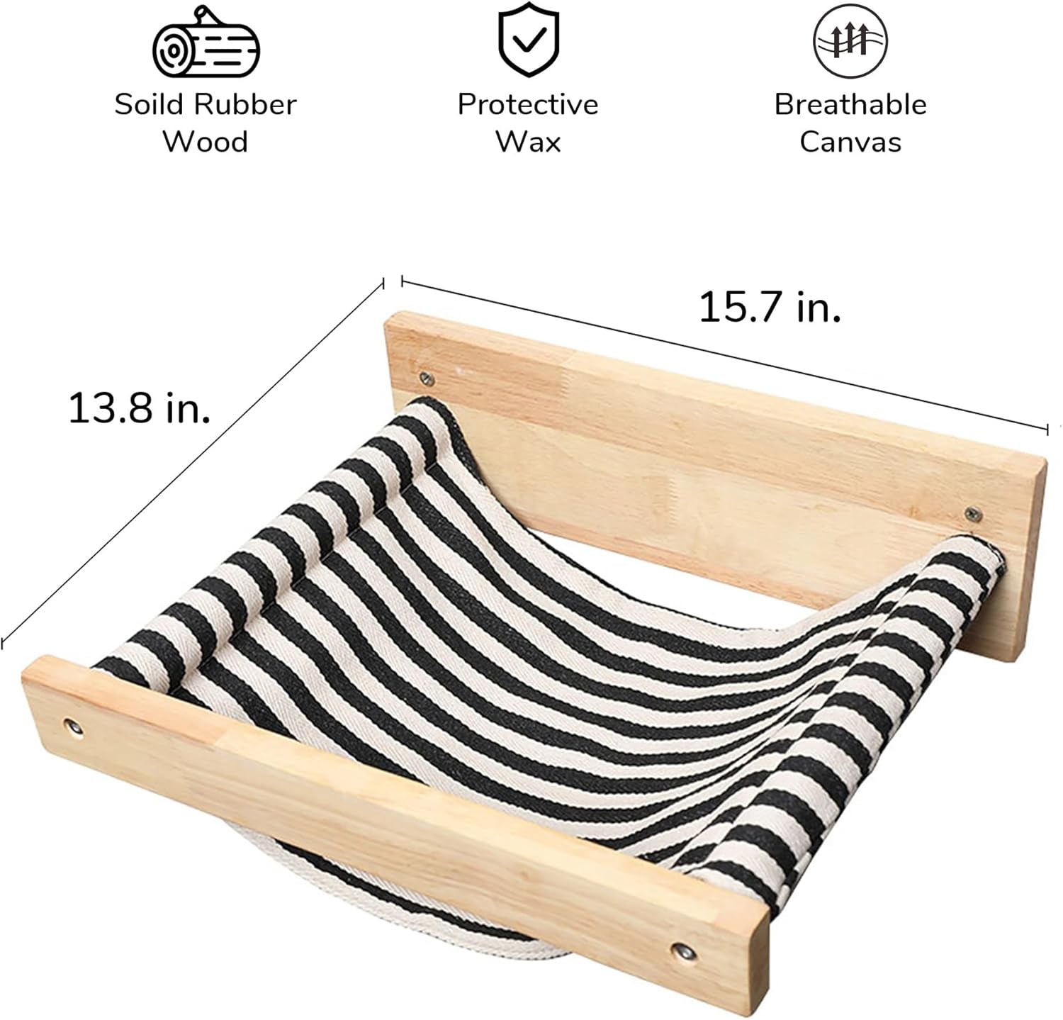 fukumaru-hammock-wall-mounted-cat-beds-and-perches-wooden-kitten-walls-furniture-stable-cats-shelves-for-sleeping-playing-climbing-lounging-black-stripe
