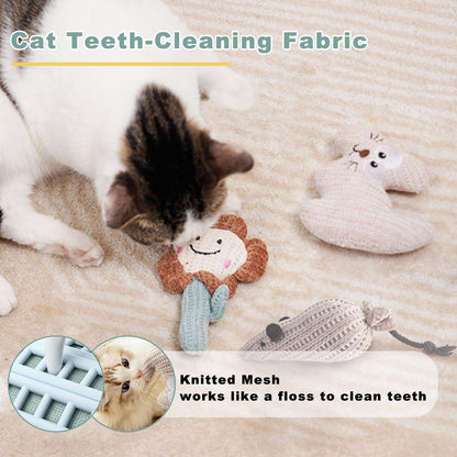 7-In-1 Kitten Toys for Indoor Cats with Washable Adhesive Suction Cup, Hanging Interactive Cat Toys, Silvervine Stick and Sisal Chew Rope Catnip Teething Toy for Bored Kitten5