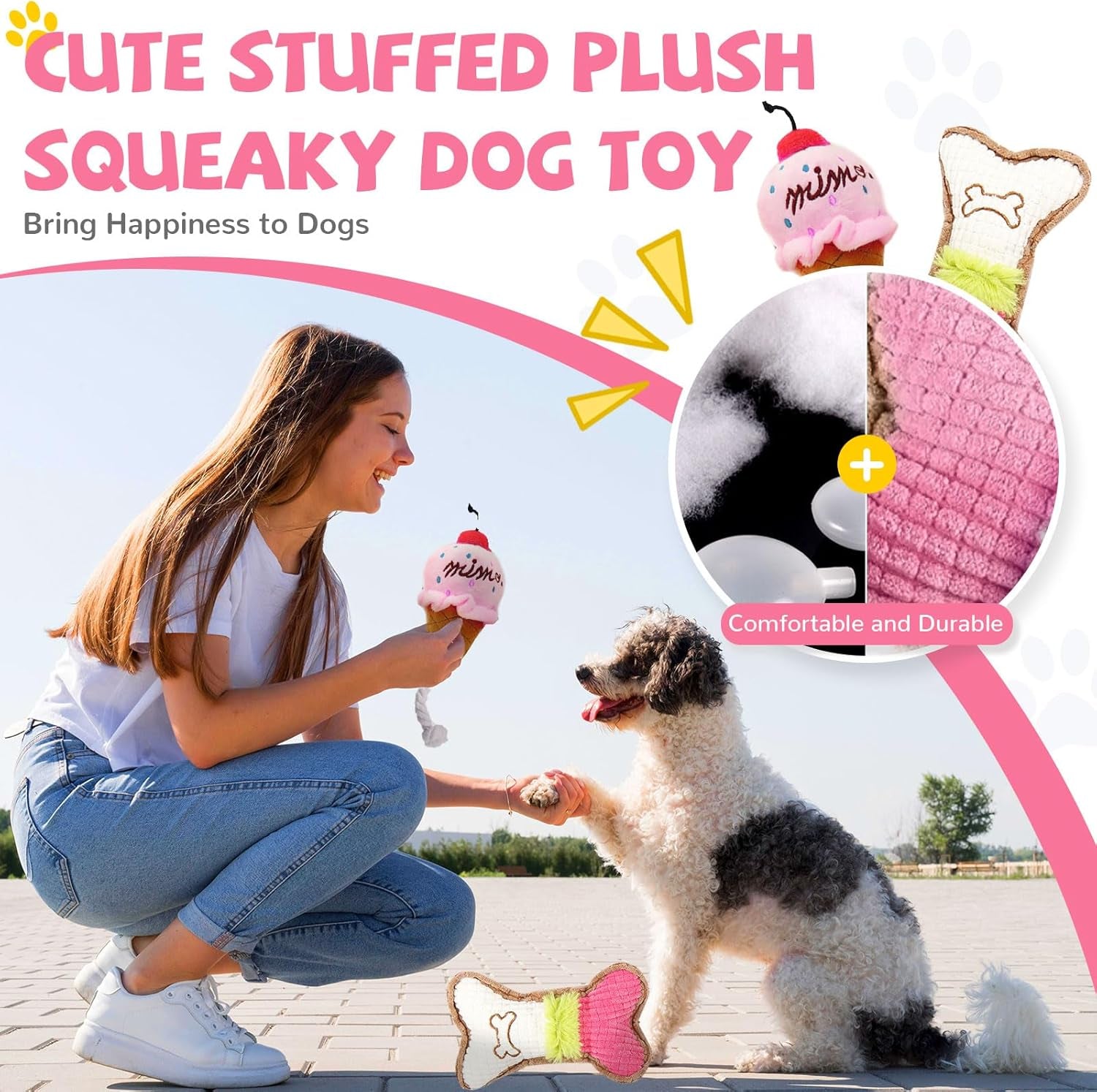baejmjk-6-pack-puppy-teething-toys-pink-small-breed-dog-chew-toys-with-rope-cute-soft-rubber-puppy-toys-set-for-cleaning-teeth-interactive-pet-doggy-bone-toys