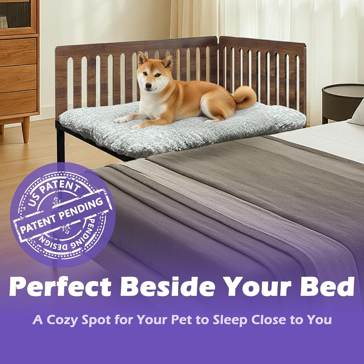beside-dog-bed-2-wood-side-panel-adjustable-height-dog-bunk-beds-39x27-metal-dogs-bed-frame-with-cushion-large
