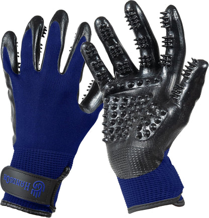 H Handson Pet Grooming Gloves - Patented #1 Ranked, Award Winning Shedding, Bathing, & Hair Remover Gloves - Gentle Brush for Cats, Dogs, and Horses (Black, Medium)9
