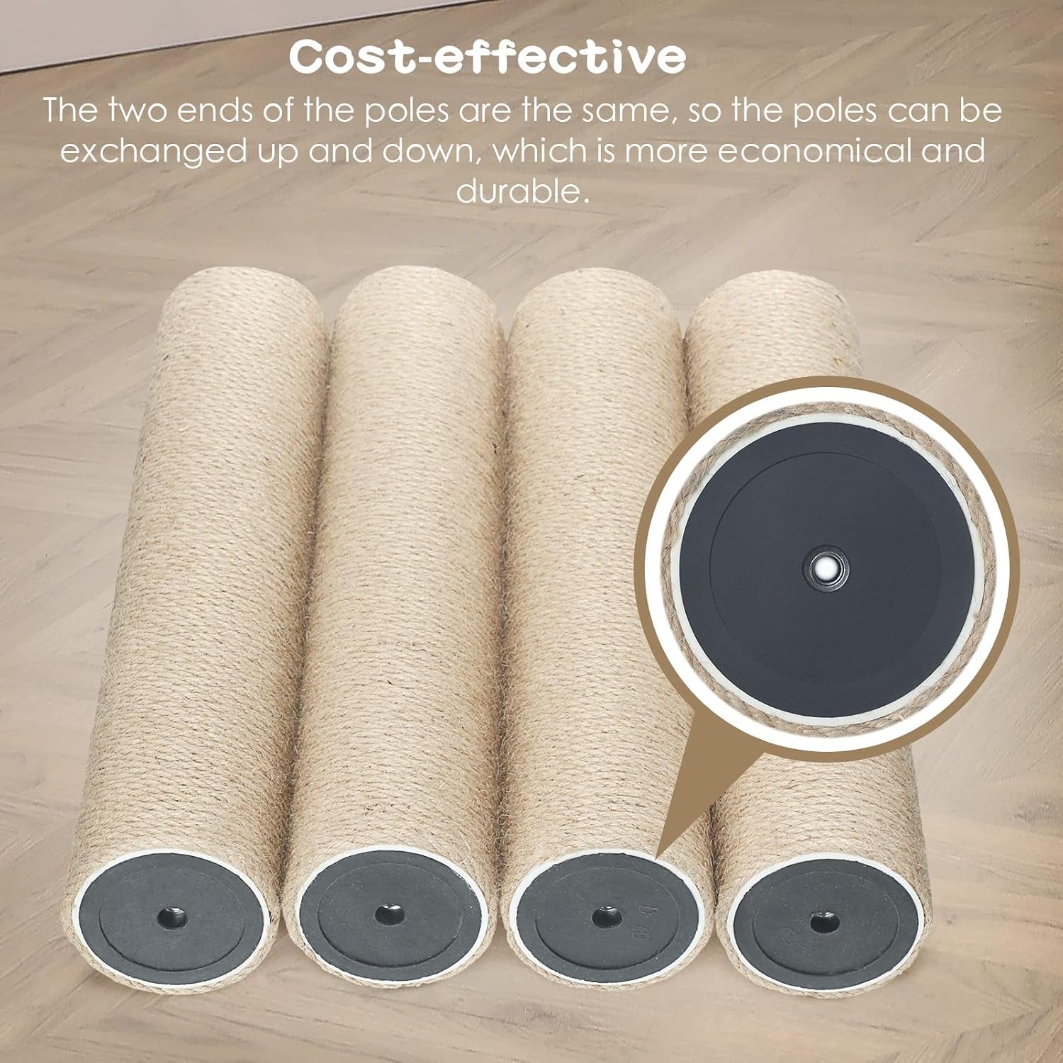 6-pack-cat-scratching-post-replacement-white-hemp-rope-refill-scratching-post-cat-tree-diy-spare-cat-scratcher-large-cat-tower-refurbishment-for-indoor-cats-with-m8-screws-3-5-x-15-8-inches
