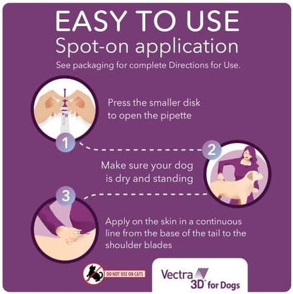 Vectra 3D Flea and Tick Prevention for Small Dogs 11-20 Lbs, 3‑Month | Kills and Repels Fleas, Ticks & Mosquitoes | Fast‑Acting, Waterproof, No Prescription Needed5