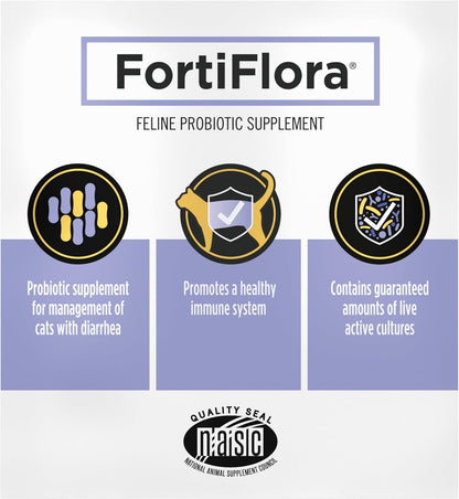 Pro Plan Veterinary Diets Fortiflora Daily Probiotic Powder Supplement for Cats with Digestive Support and Immune System9
