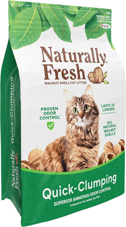 Naturally Fresh Cat Litter Made from Walnut Shells, Quick-Clumping, Unscented, Upcycled, Easy Scooping, Sustainable, 30 Lbs6