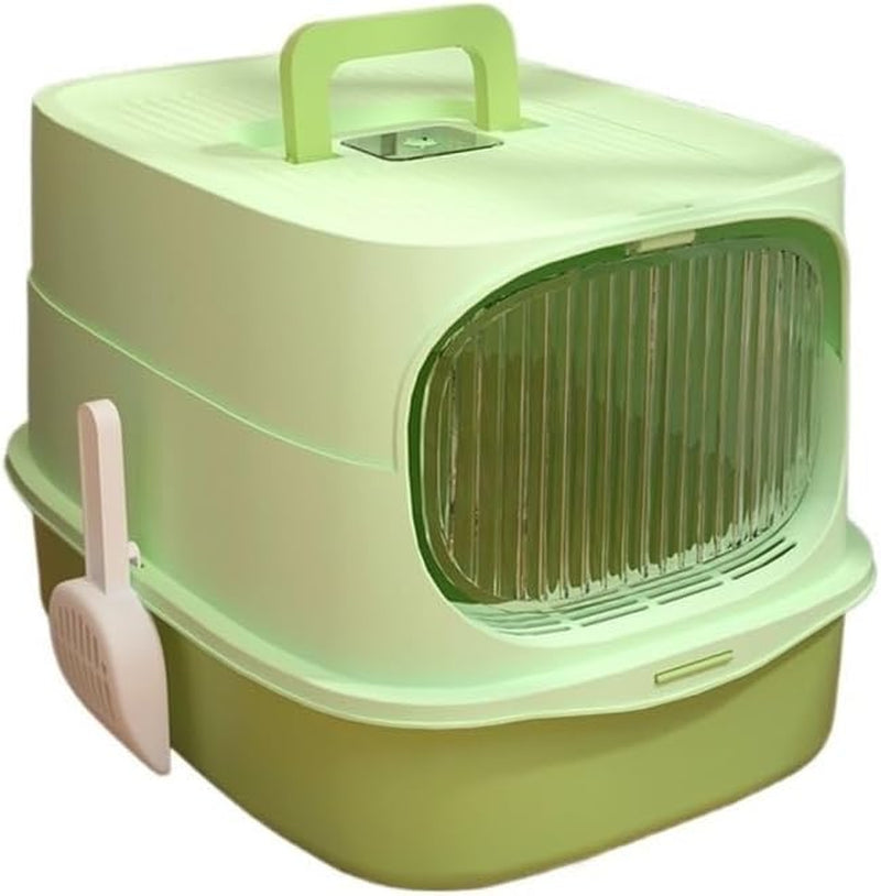 pet-supplies-large-plastic-cat-litter-box-with-lid-scoop-high-sides-for-big-catsgray