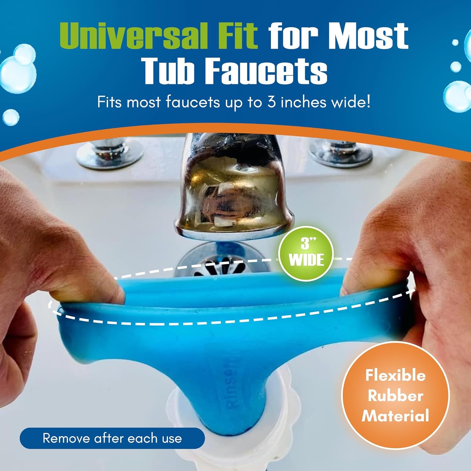 rinseroo-slip-on-bathtub-faucet-sprayer-attachment-ultra-flex-dog-shower-hose-adapter-portable-hose-attachment-with-sprayer-pet-showerhead-attach-tub-spout-5-foot-hose-no-install-for-speedy-washing