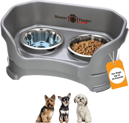 Neater Pet Brands Neater Feeder Deluxe Mess Proof Dog Bowls Elevated for Large Dogs over 40 Lbs, Made in USA, No Spill Raised Dog Food Bowl Stand Feeding Station, Food and Water Bowl Set, Black29