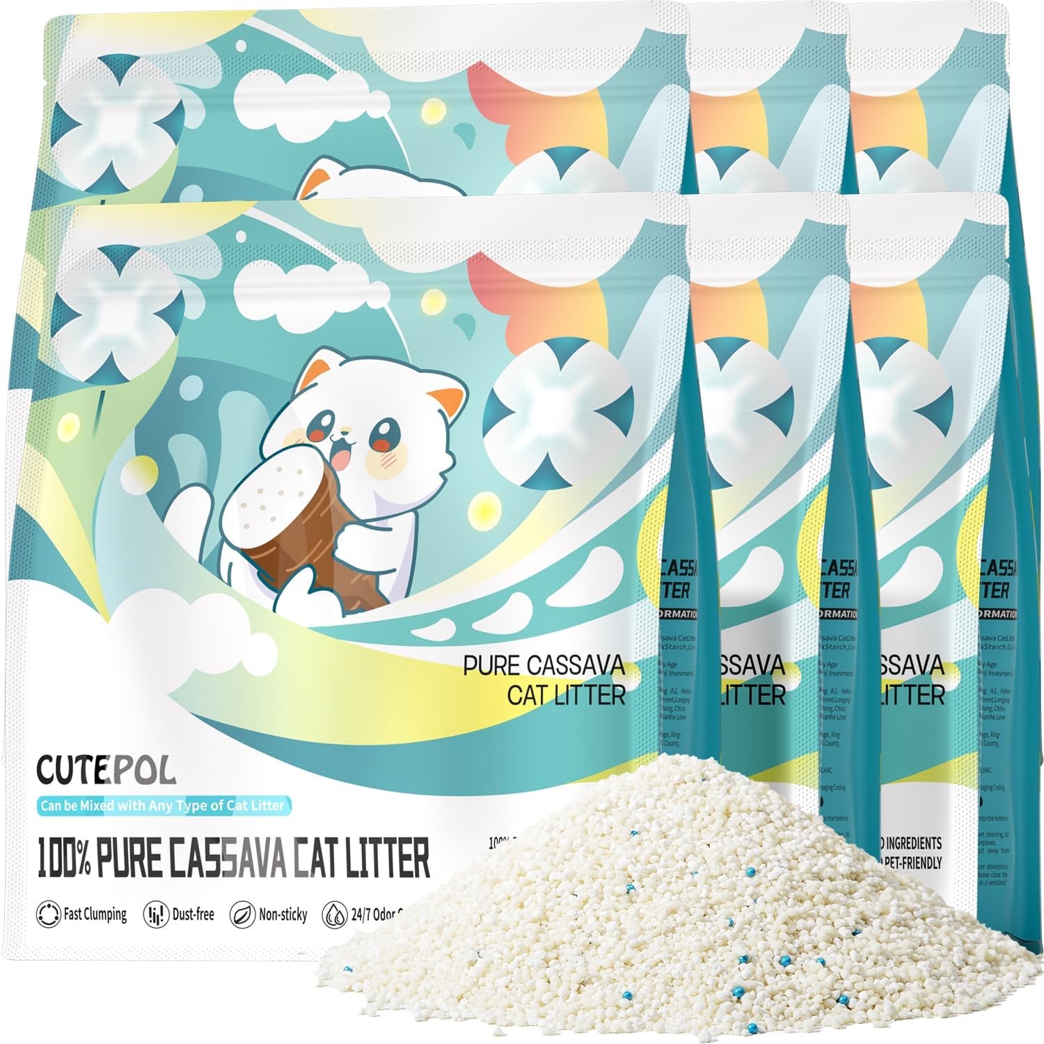 cassava-clumping-cat-litter-non-sticking-rapid-clumping-water-absorbent-dust-free-11lb-2-pack-of-5-5lb-bags