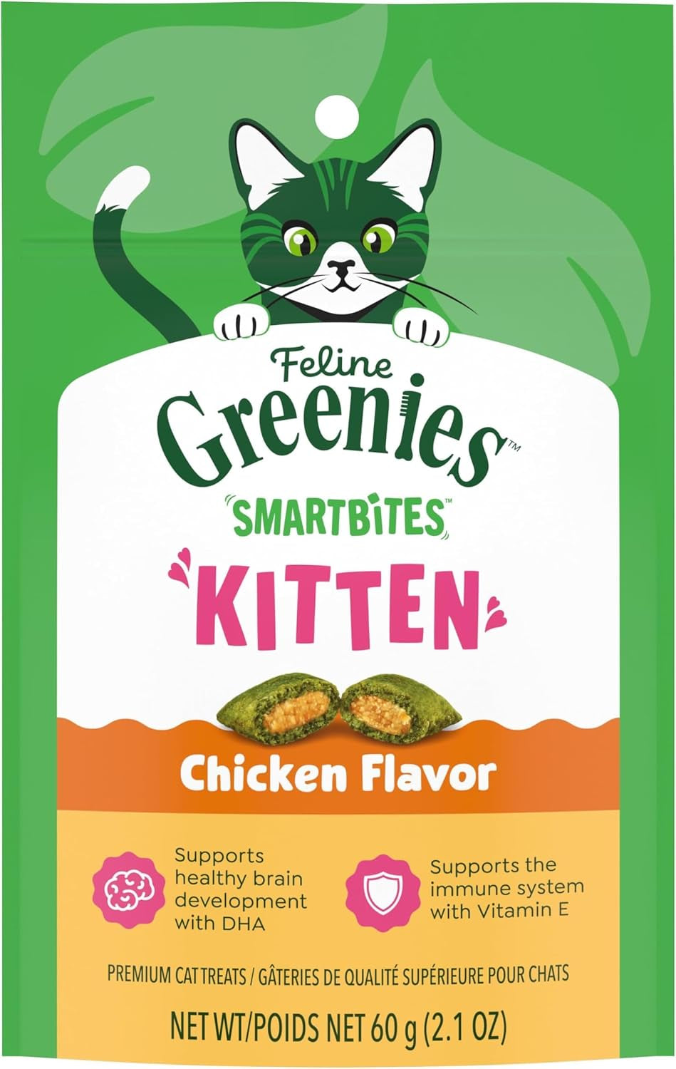 greenies-feline-smartbites-kitten-treats-chicken-flavor-2-1-oz-dha-for-brain-vision-development-supports-immune-system-under-2-cal-treat-no-artificial-flavors-preservatives-1-lb-tub