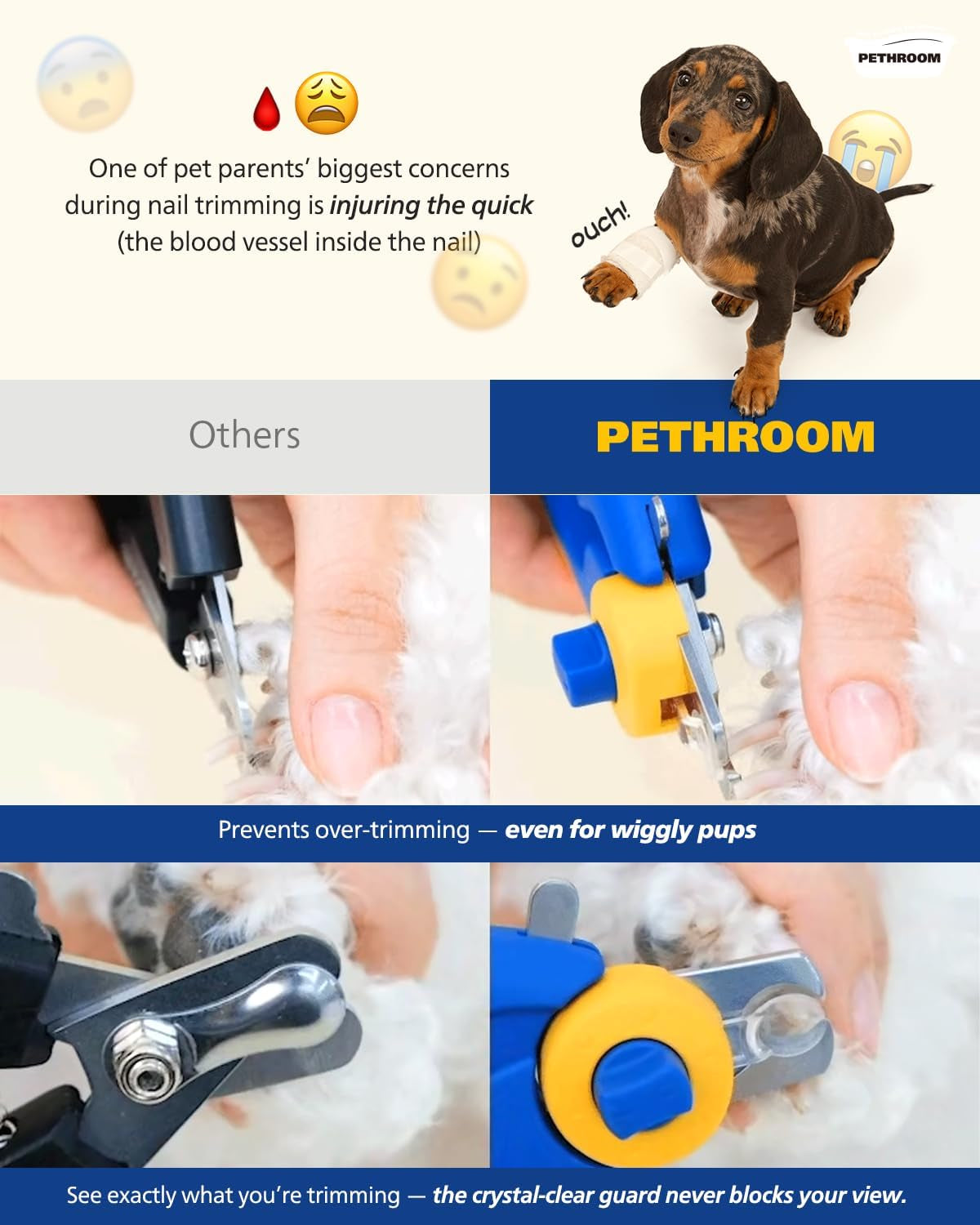 pethroom-professional-dog-nail-clipper-with-safety-guard-avoid-overcutting-adjustable-cutting-length-1-3mm-durable-stainless-steel-pet-nail-trimmer-for-small-medium-large-dogs-and-cats