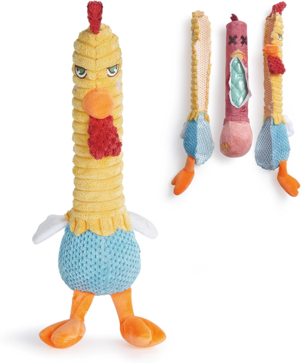 nocciola-2-in-1-easter-duck-dog-toy-with-a-large-rubber-squeaker-tough-durable-stuffed-squeaky-crinkle-chew-toys-for-aggressive-chewers-medium-and-large-breeds