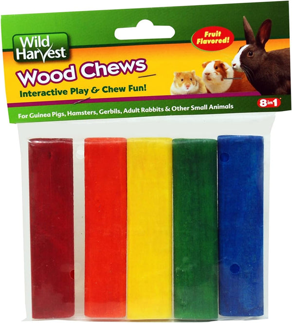 Wild Harvest P-84127 Colored Wood Chews for Small Animals, Fruit Flavored, 5-Count1