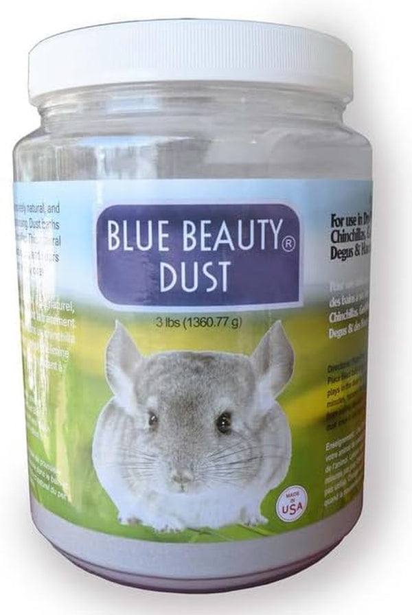 Lixit Blue Beauty® Chinchilla Dust Powder - Dry Bath Grooming Dust for Hamsters, Gerbil, Degus, and Small Animals - Made in the USA (3 Pound)3