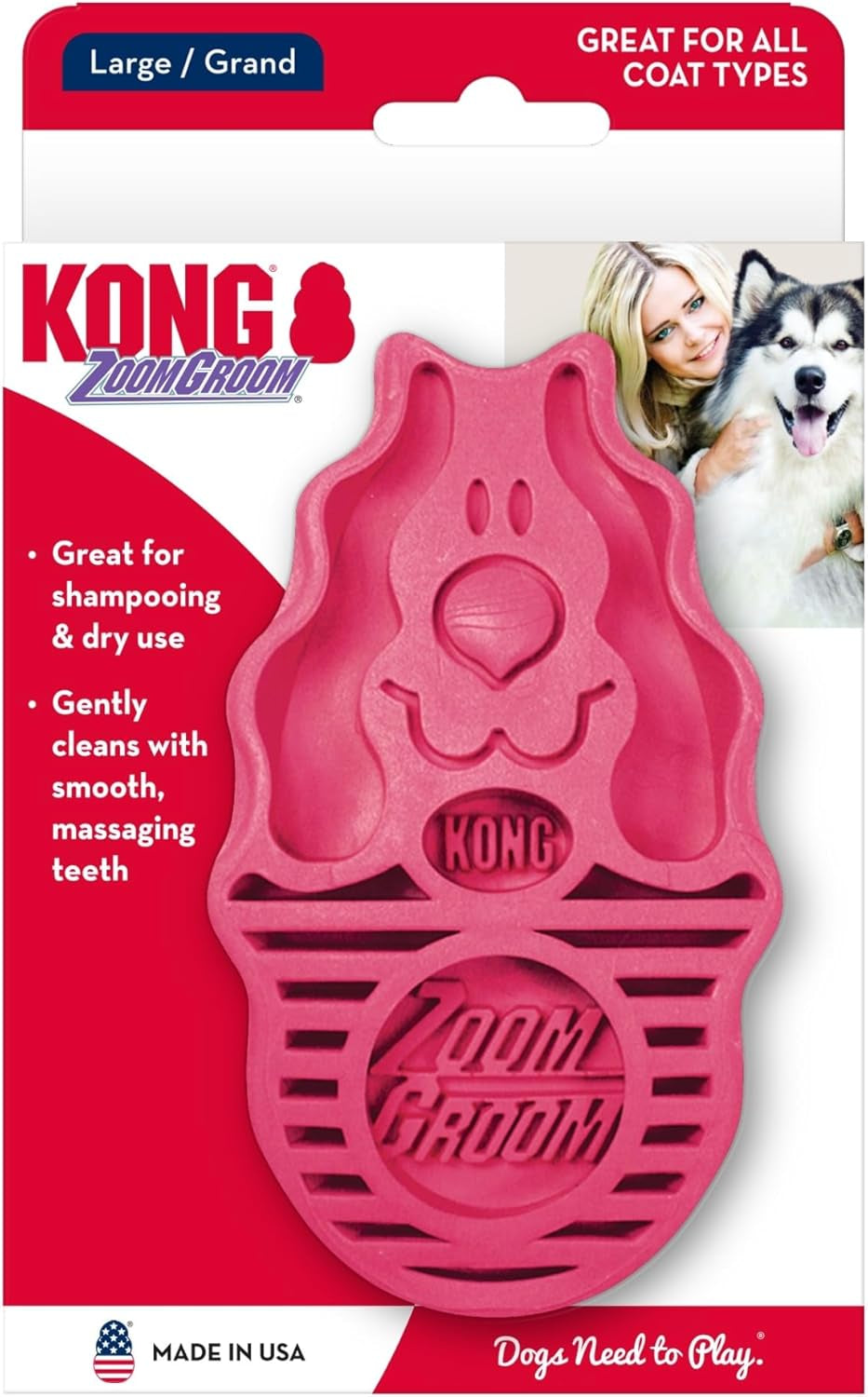 kong-zoomgroom-dog-brush-for-grooming-and-shampooing-red-brush-for-large-dogs