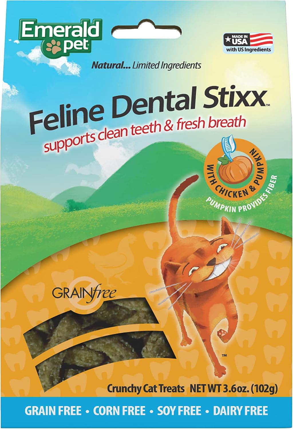 emerald-pet-grain-free-chicken-cat-dental-treats-crunchy-dental-sticks-for-cats-to-clean-teeth-reduce-plaque-tartar-freshen-breath-pumpkin-for-digestive-health-natural-cat-chews-3-6-oz