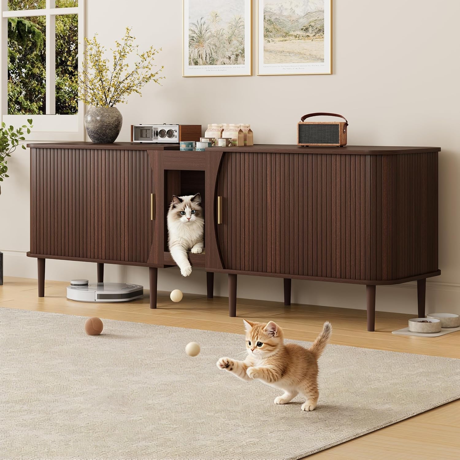 71-double-cat-litter-box-enclosure-furniture-for-2-cats-fluted-large-litter-box-hidden-furniture-with-sliding-door-and-scratching-pad-indoor-pet-house-modern-cabinet-tv-stand-for-living-room