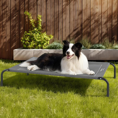 Bedsure Outdoor Elevated Cooling Dog Bed Large Sized Dog, 49In Grey | Portable Raised Camping Pet Cot Hammock,Breathable Teslin Mesh,Weather Resistant,For Large Pets up to 85 Lbs,Easy to Assemble9