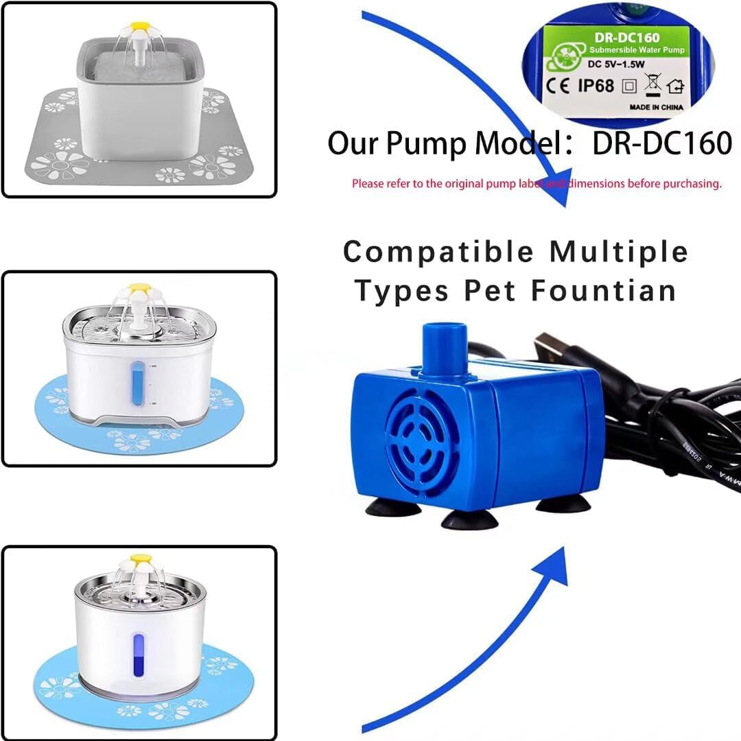 cat-water-fountain-pump-pet-water-fountain-pump-replacement-pump-dr-dc160-motor-for-for-round-cubic-flower-cap-cat-fountain