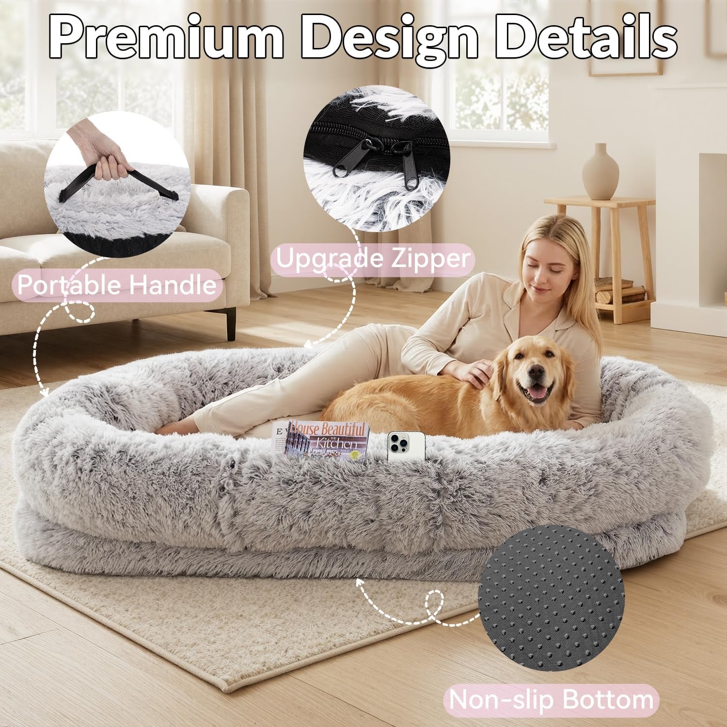 79x44x12-5-human-dog-bed-for-adult-faux-fur-washable-human-dog-bed-portable-handle-egg-orthopedic-foam-human-bed-extra-large-grey