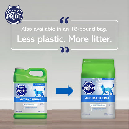 Cat'S Pride Antibacterial Cat Litter: Destroys 99.9% of Odor-Causing Bacteria - Powerful Odor Control - Premium Lightweight Clumping Litter - Scented, 18 Pounds2