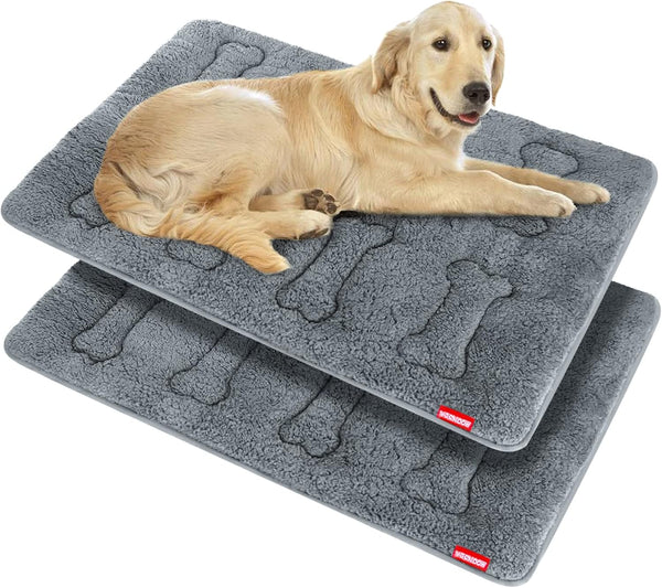 Dog Bed Crate Mat(36" X 23"), Soft Plush Dog Bed Pad Machine Washable Crate Pad, Dog Sleeping Mat with anti Slip Bottom | Machine Washable Crate Pad, Dog Sleeping Mat with anti Slip Bottom8