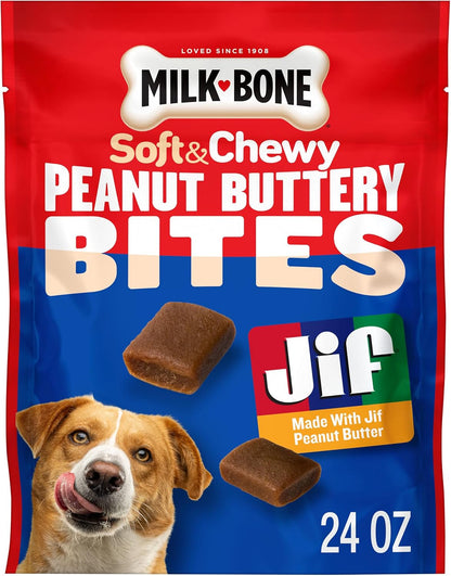 Milk-Bone Soft & Chewy Peanut Buttery Bites, 11.8 Oz. Bag | Soft Dog Treats with Jif Peanut Butter14