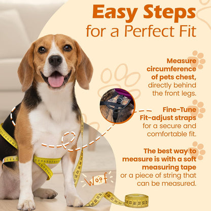 Bark Appeal Tan Plaid No-Pull Dog Harness for Extra Small to Small Sized Pets – Adjustable, Reflective Vest with 3 Leash Clips for Added Control, Easy Walks & Training – Small4