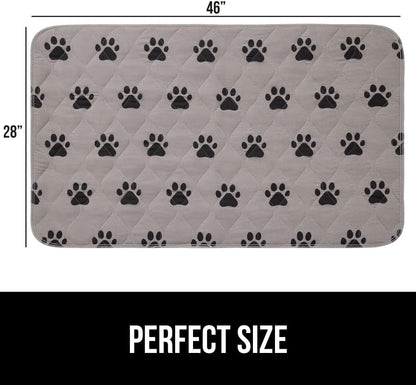 GORILLA GRIP Washable Puppy Pads, 46X28, Slip Resistant Dog Crate Mat, Waterproof Cloth Pee Pad for Training Puppies in Playpen, Reusable Pet Incontinence Blanket, Protects Sofa, Furniture, Floors9