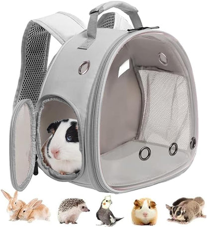 Guinea Pig Carrier Backpack, Clear Bubble Window Backpack for Guinea Pig, Bunny Rat Bird (Black, Carrier)22
