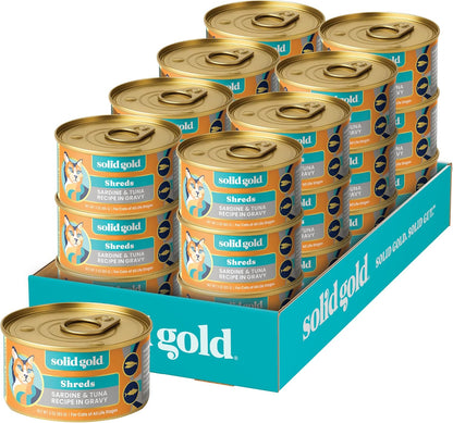 Solid Gold Wet Cat Food Pate for Indoor Cats - Healthy Canned Cat Food Pate W/Real Chicken, Omega Fatty Acids, Vitamins & Minerals - Grain Free & Gluten Free Can Meals for Cats & Kittens - 24Ct/3Oz25