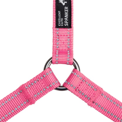 EXCELLENT ELITE SPANKER No Pull Dog Harness Reflective Nylon Vest L-Shaped Adjustable Easy Pet Harness for Small Medium Large Breeds Dogs Walking Training Black Red(Pink-M)4
