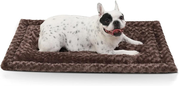 Washable Dog Bed Mat Ultra Soft Dog Crate Pad Comfy Fluffy Pet Kennel Beds Sleeping Mattress for Large Jumbo Medium Small Dogs, 36 X 23 Inch, Gray18