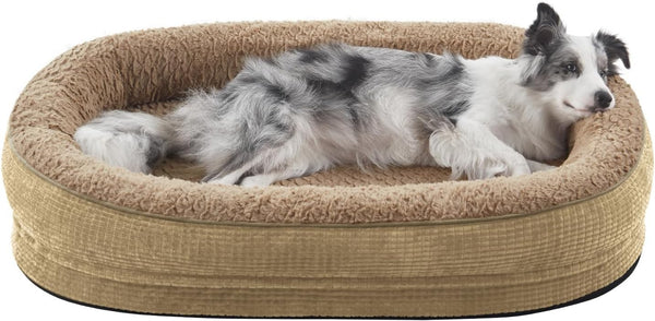 JOEJOY Orthopedic Dog Beds Large Sized Dog, XL Egg-Crate Memory Foam Pet Couch Bed with Bolster Sides, Waterproof Lining, Removable Washable Cover & Non-Slip Bottom, Grey16