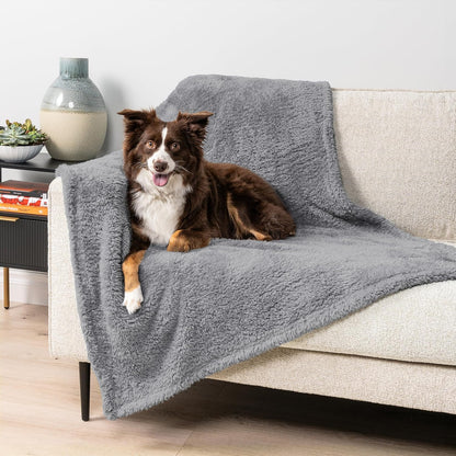 Petami Fluffy Waterproof Dog Blanket for Couch and Bed, Reversible Sherpa Pet Throw, Pee Proof Furniture Protector Sofa Cover, Washable Cat Blanket for Medium Large Dogs and Cats (Taupe Camel, 60X80)22