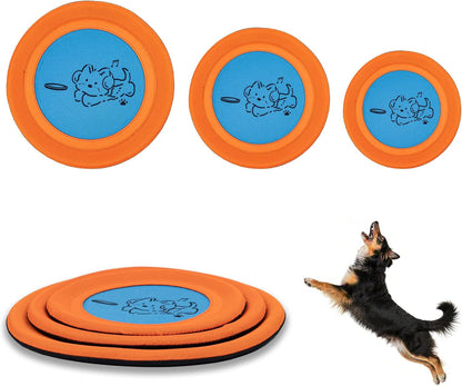 Bifeaw 3 Packs Nylon Interactive Dog Flying Disc - Floating Dog Toys for Aggressive Chewers - Water Toys for Dogs (Blue and Yellow)8