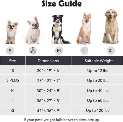 JOEJOY Dog Bed Medium Size Dog, Removable Washable Cover Orthopedic Soft Pet Bed, Anti-Slip Fluffy Plush Faux Rabbit Fur Puppy Bed, 30"X24"X8", Leopard Print, Grey5