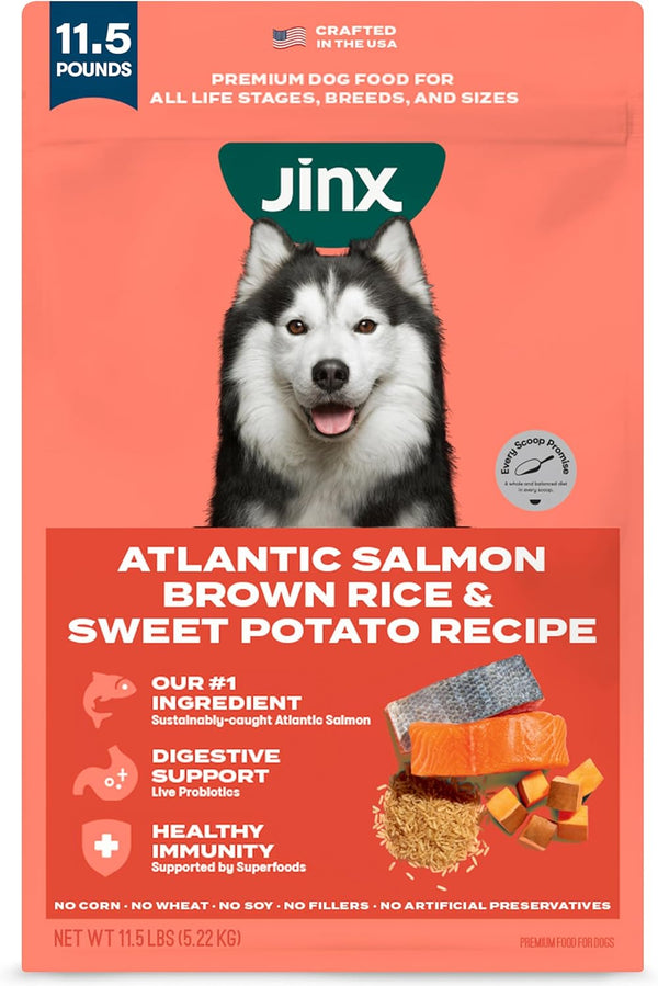Jinx Dry Dog Food - Real Salmon, Brown Rice & Sweet Potato, 4Lb | Premium Kibble for Digestive Support & Healthy Immunity - No Fillers, All Lifestages (Puppy, Adult & Senior), Breeds & Sizes20
