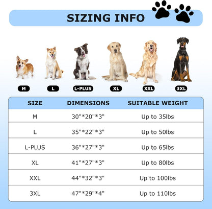 Sunheir Washable Extra Large Dog Bed Covers Soft Plush Replacement, Waterproof Dog Bed Liner, Pet Bed Cover with Zipper 44X32X3 Inches, Grey, Cover Only6