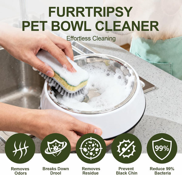 Pet Bowl Cleaner Mousse-Pet Safe Ingredients,Essential Techniques for Water and Food Bowl Hygiene-Dog Cat Wash Mousse Fragrance-Free2