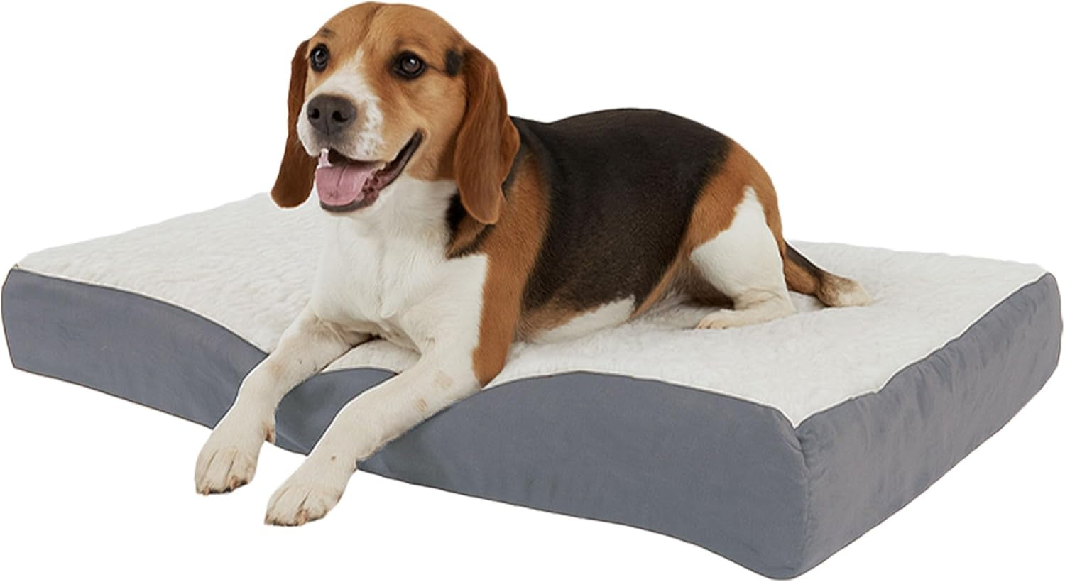 orthopedic-dog-bed-2-layer-memory-foam-crate-mat-with-machine-washable-sherpa-cover-20x15-pet-bed-for-small-dogs-up-to-20lbs-by-petmaker-gray