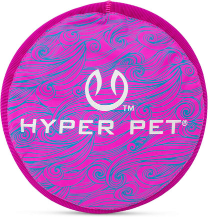 Hyper Pet Flippy Flopper Flying Disc Soft Dog Toy 9 Inch, Floats, 2 Pack | Safe on Teeth for All Breeds, Stays on the Water Surface for Pool and Lake Fetch Games, Colors May Vary with Every Order11