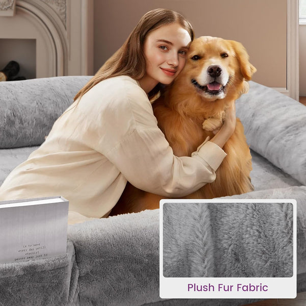 Murago Human Dog Bed for Adults, 71"X43"X10", Light Grey | Long Human Size Dog Bed, Removable Cover, Orthopedic Design3