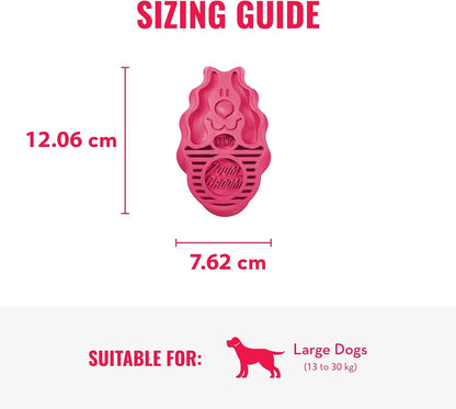 KONG - Zoomgroom - Dog Brush for Grooming and Shampooing - Red Brush for Large Dogs3